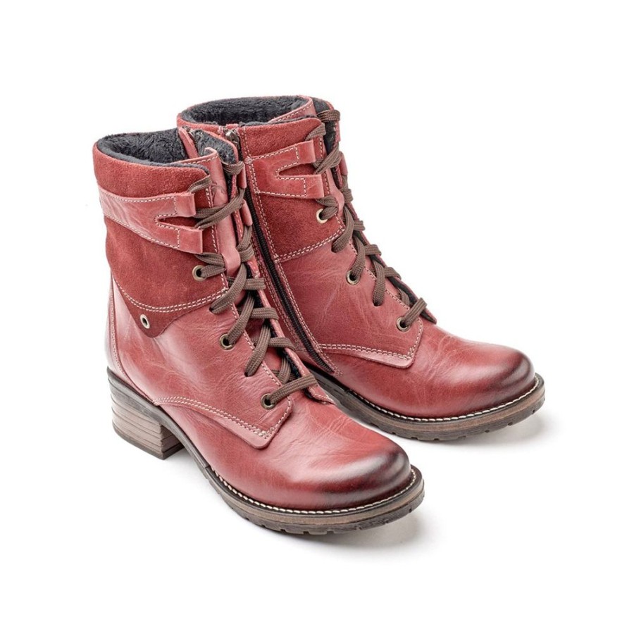 Dromedaris Kara Suede Red Leather | Boots