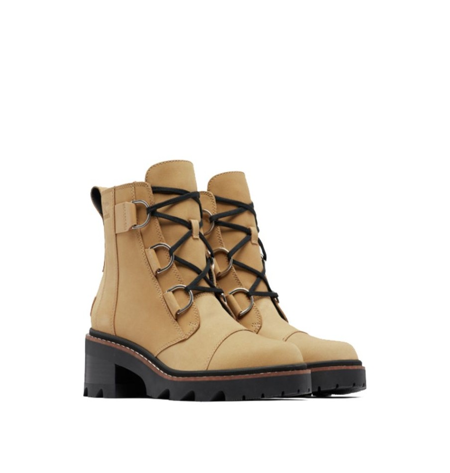 Sorel Joan Now Lace Caribou Buff Black | Boots