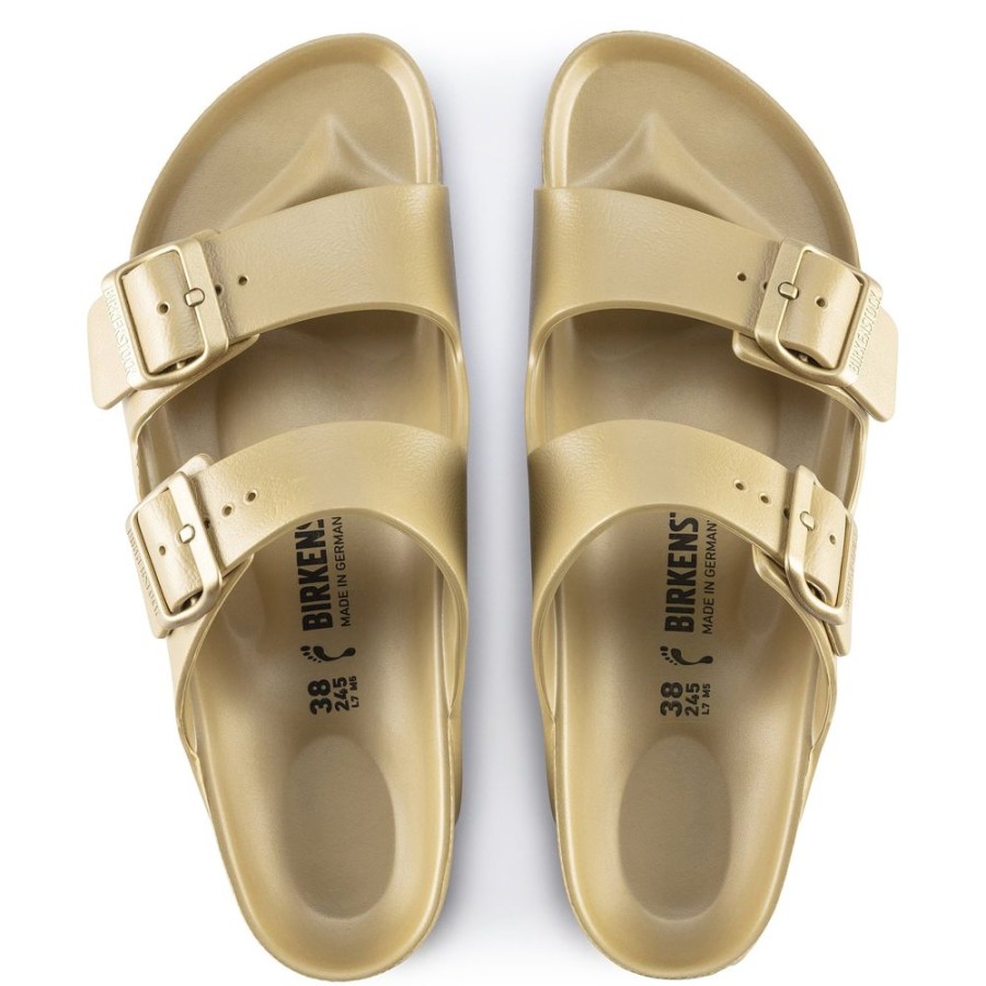 Birkenstock Arizona Eva Metallic Gold Narrow Width | Sandals