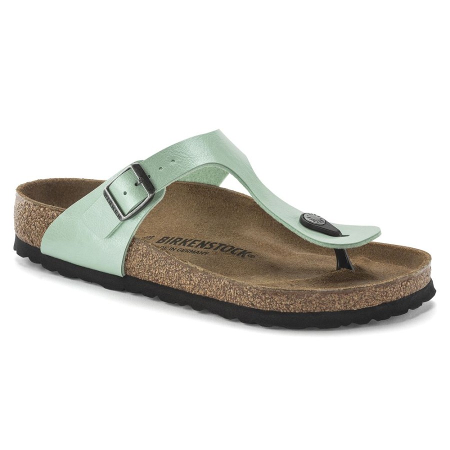 Birkenstock Gizeh Graceful Matcha Birko-Flor Regular Width Hard Footbed | Sandals