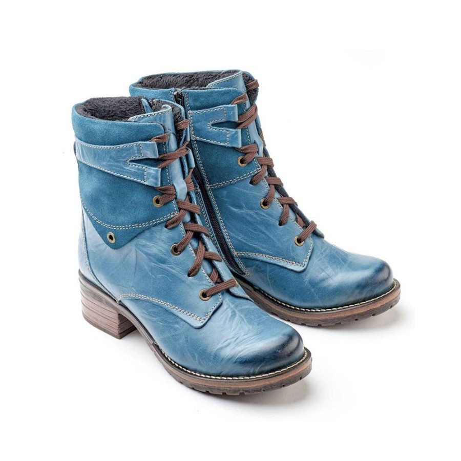 Dromedaris Kara Suede Teal Leather | Boots