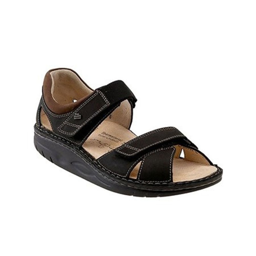 Finn Comfort Samara Black Havana Nubuck | Sandals