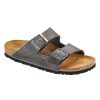 Birkenstock Arizona Iron Oiled Leather Regular Width Soft Footbed | Sandals