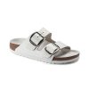 Birkenstock Arizona Big Buckle White Leather Narrow Width | Sandals