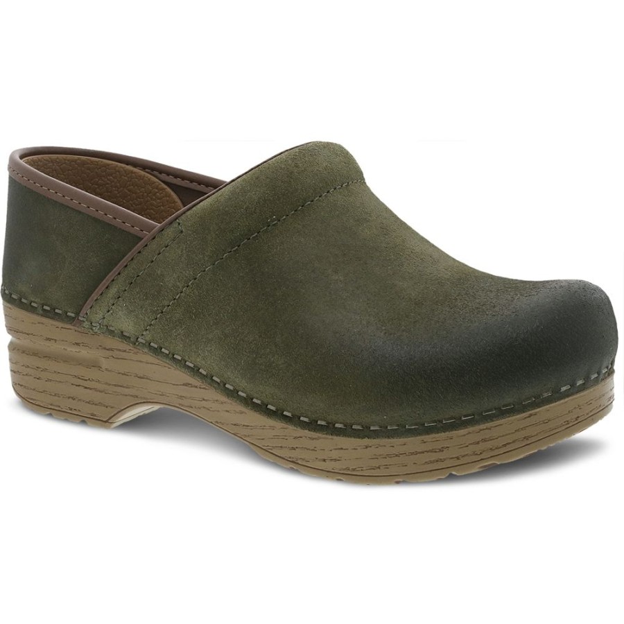 Dansko Professional Green Burnished Nubuck | Clogs