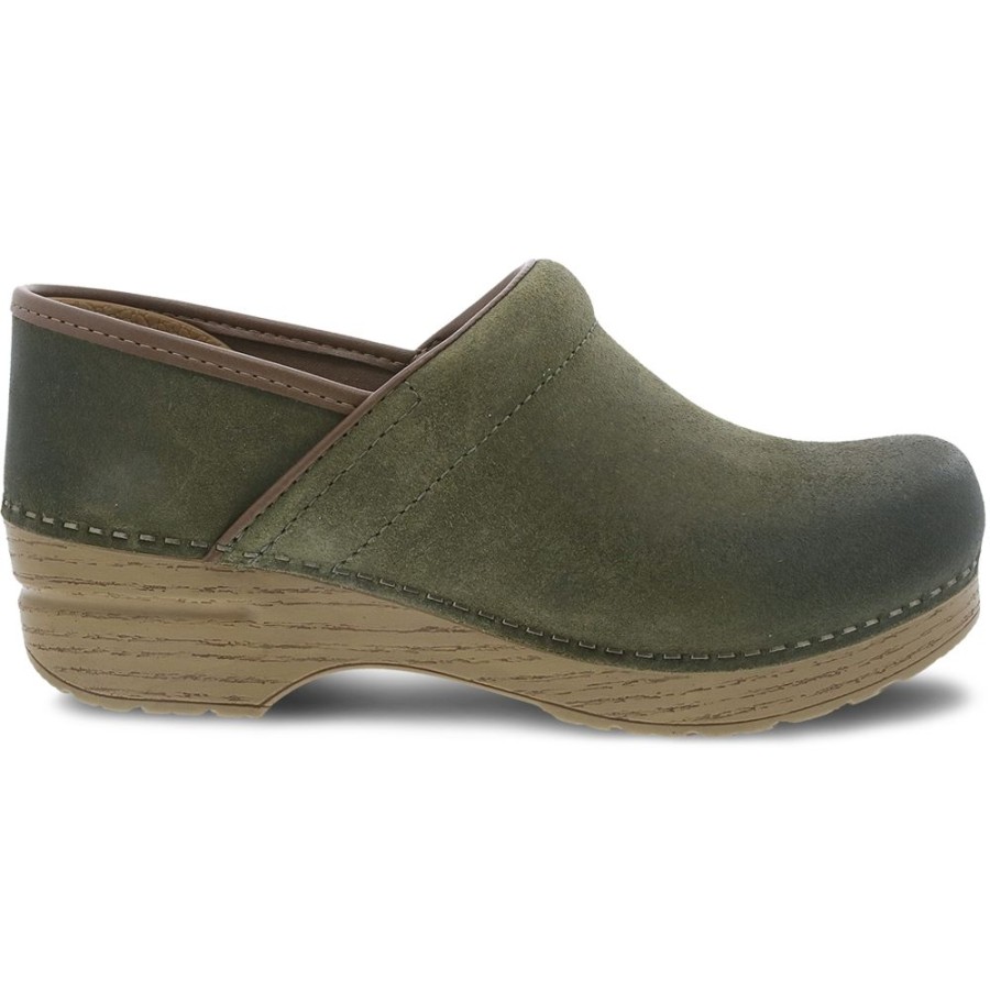 Dansko Professional Green Burnished Nubuck | Clogs