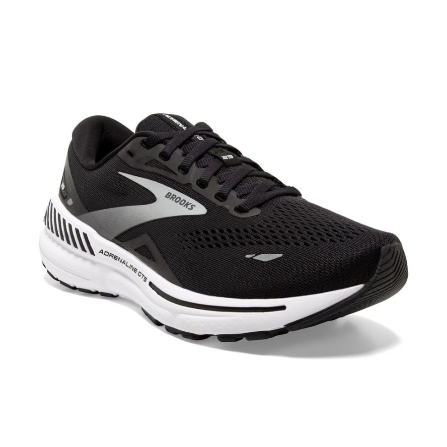 Brooks Running Adrenaline 23 Black White Silver Men'S | Athletic