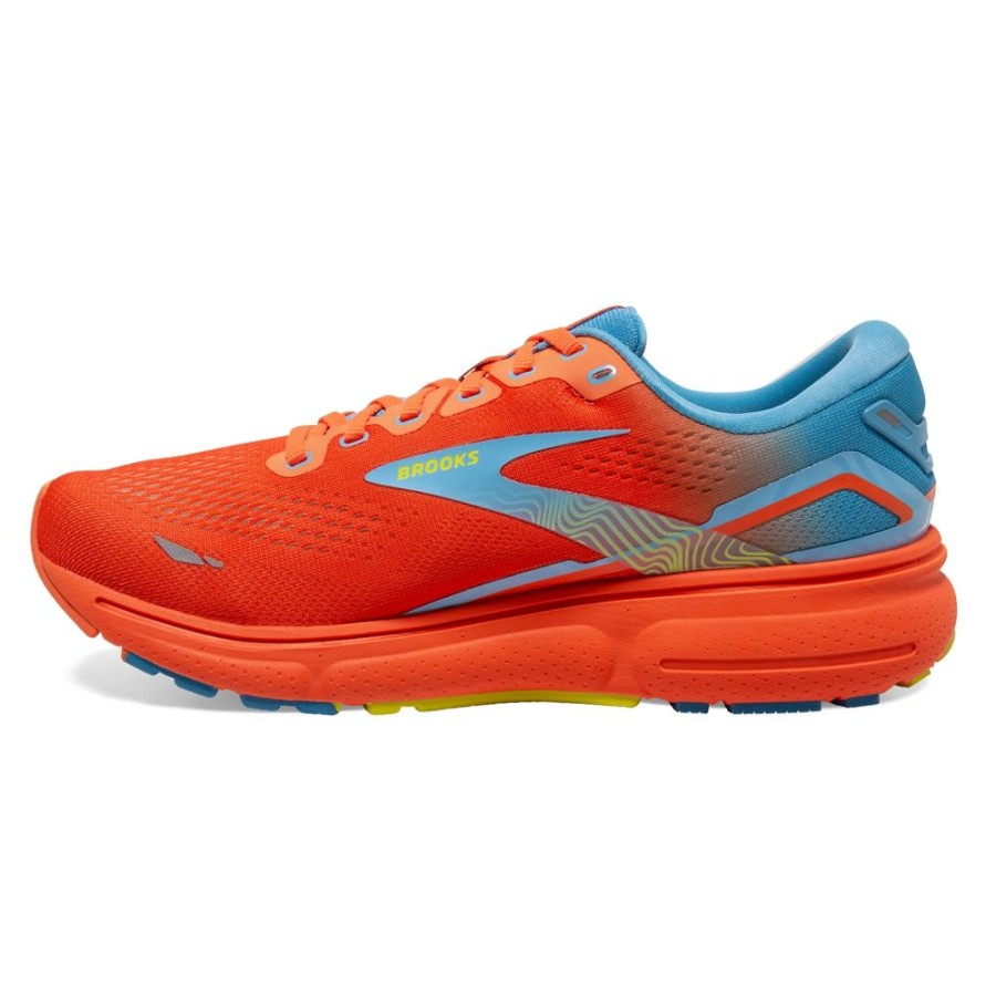 Brooks Running Ghost 15 Orange Blue Yellow Men'S | Athletic