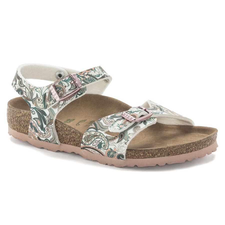 Birkenstock Rio Kid'S Paisley Light Rose Narrow Width | Girls