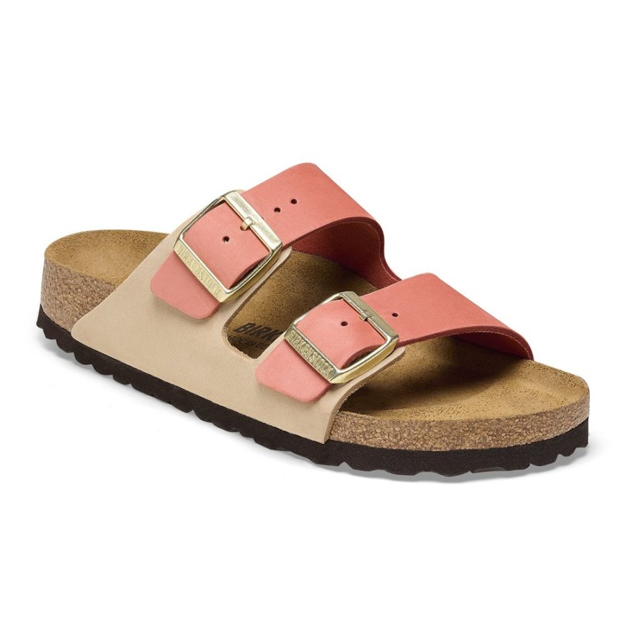 Birkenstock Arizona Split Mars Red Sandcastle Narrow Width Hard Footbed | Sandals