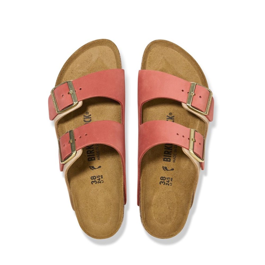 Birkenstock Arizona Split Mars Red Sandcastle Narrow Width Hard Footbed | Sandals