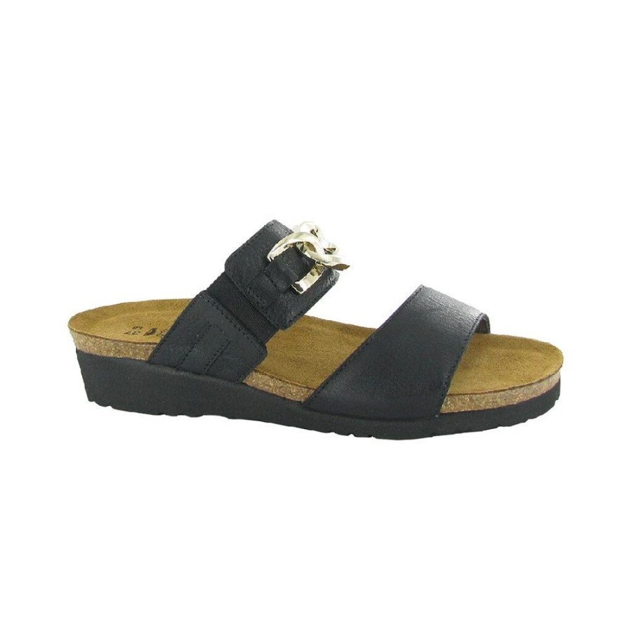 Naot Victoria Soft Black Leather | Sandals