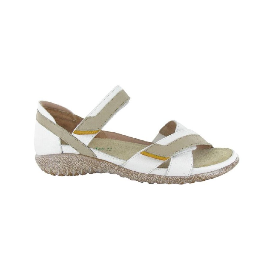 Naot Karawa Soft White Beige Leather | Sandals