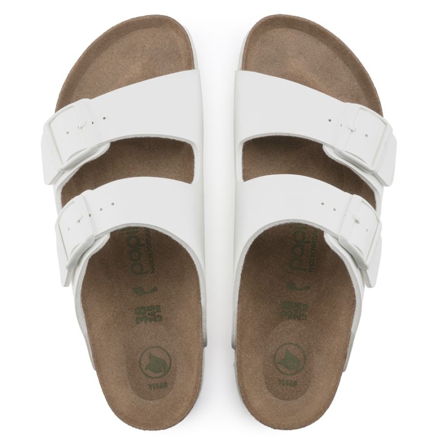 Birkenstock Arizona Vegan Platform White Groove Narrow Width | Sandals