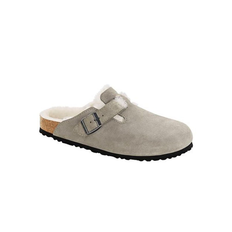 Birkenstock Boston Shearling Stone Coin Narrow Width | Slippers