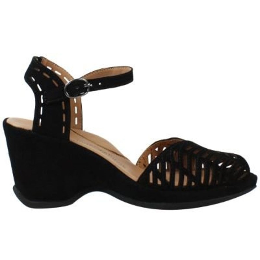 L'Amour des Pieds Oanez Black Suede Women'S | Sandals