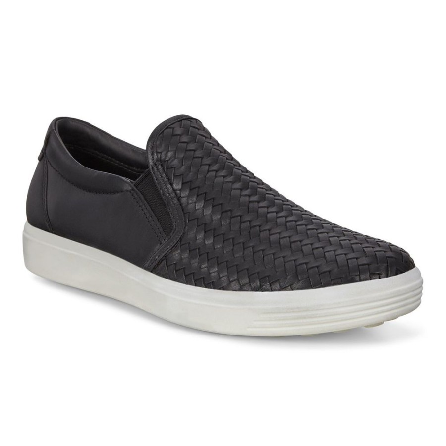 Ecco Soft 7 Woven Slip-On Black Women'S | Casual