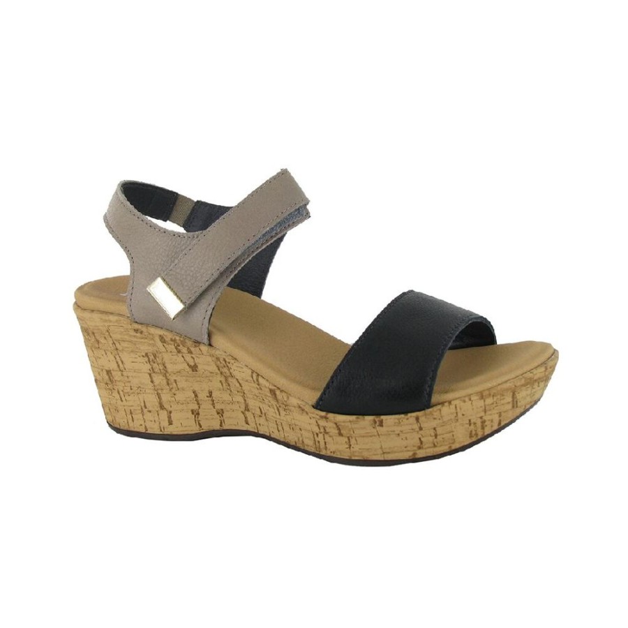 Naot Summer Black Soft Stone Leather | Sandals