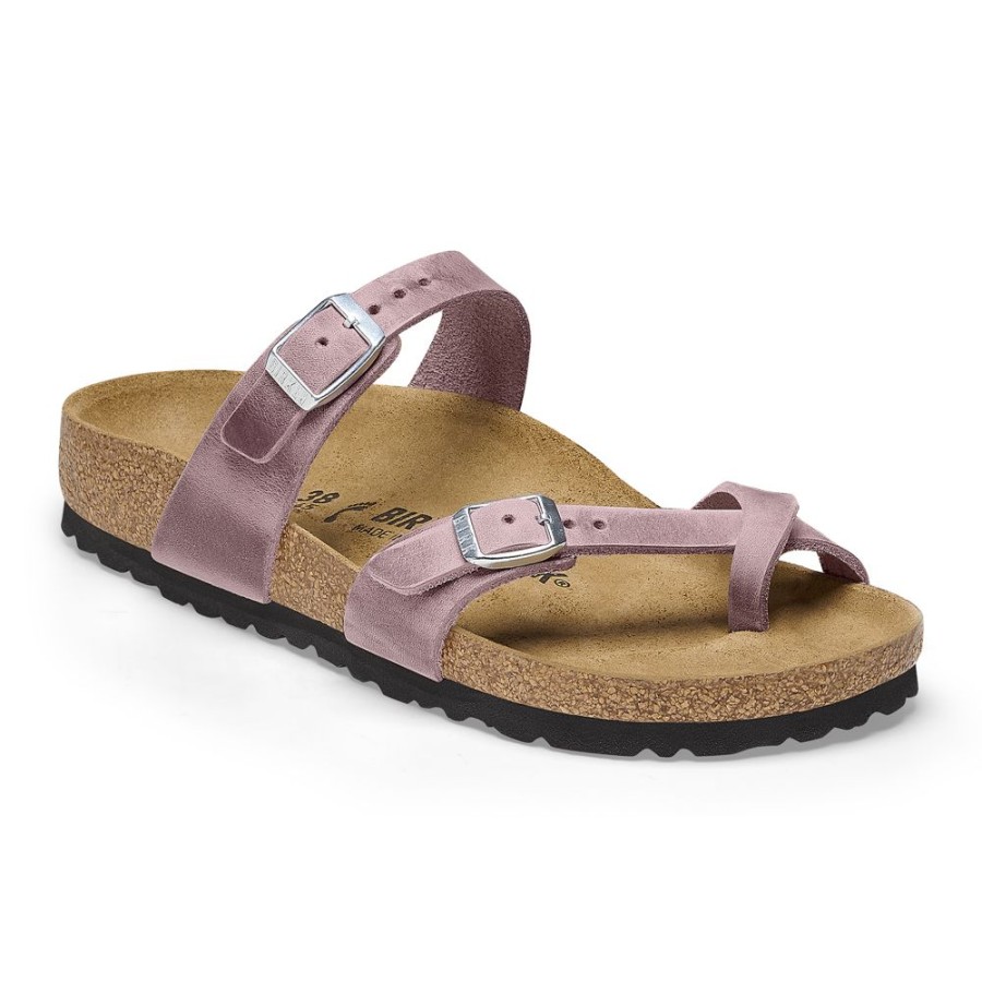 Birkenstock Mayari Lavender Oiled Leather Regular Width Hard Footbed | Sandals