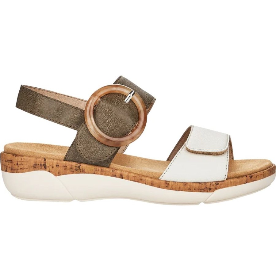 Rieker R6853-54 Off White Forest Women'S | Sandals