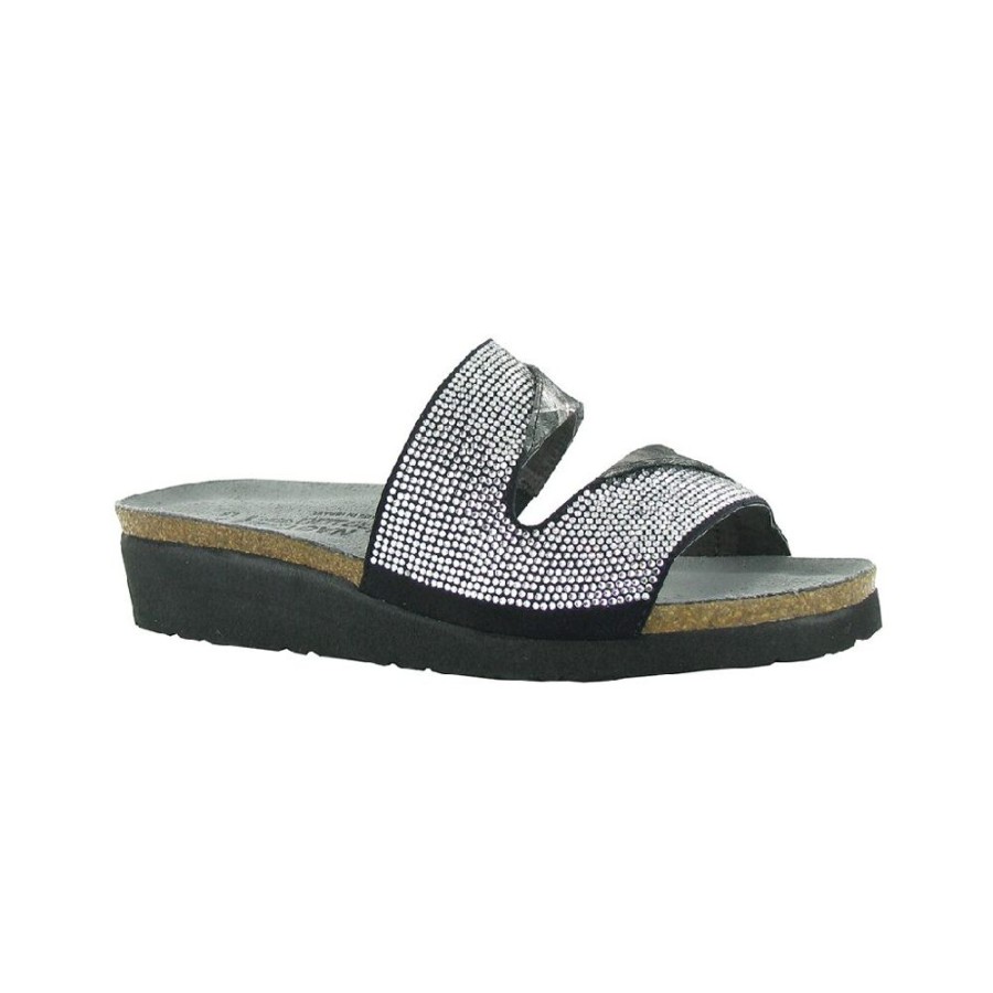 Naot Mila Metallic Onyx Leather | Sandals