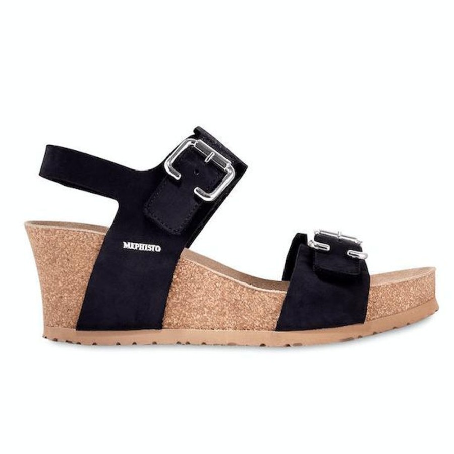 Mephisto Lissandra Black Nubuck Women'S | Sandals