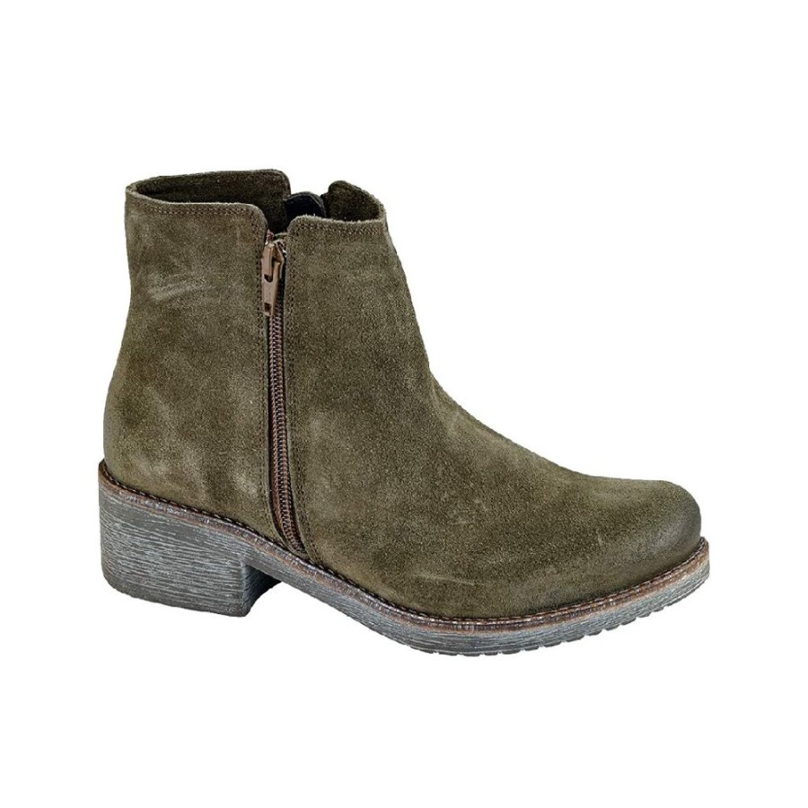 Naot Wander Oily Olive Suede Leather | Boots