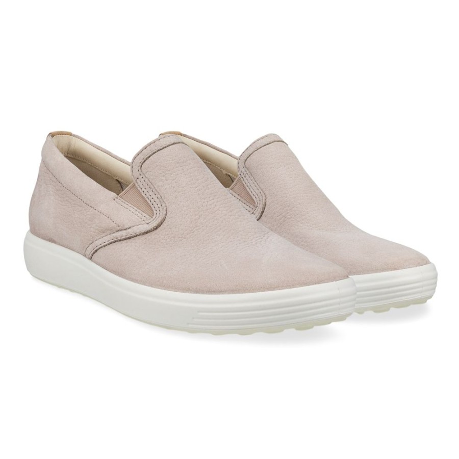 Ecco Soft 7 Slip-On Grey Rose Powder Women'S | Casual