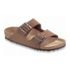 Birkenstock Arizona Cocoa Nubuck Leather Regular Width Hard Footbed | Sandals