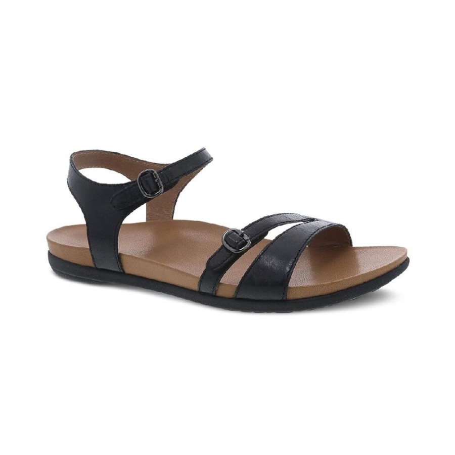 Dansko Janelle Black Glazed | Sandals