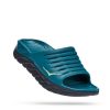 Hoka Ora Recovery Slide Blue Coral Butterfly Men'S | Sandals