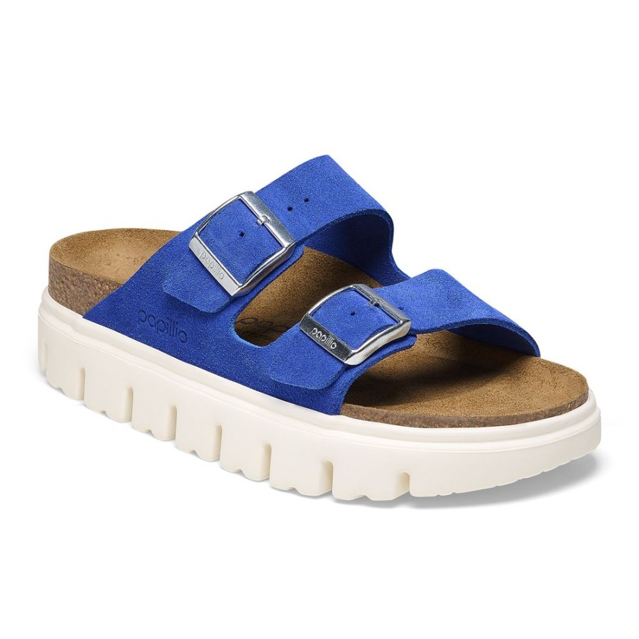 Birkenstock Arizona Chunky Ultra Blue Suede Narrow Width | Sandals