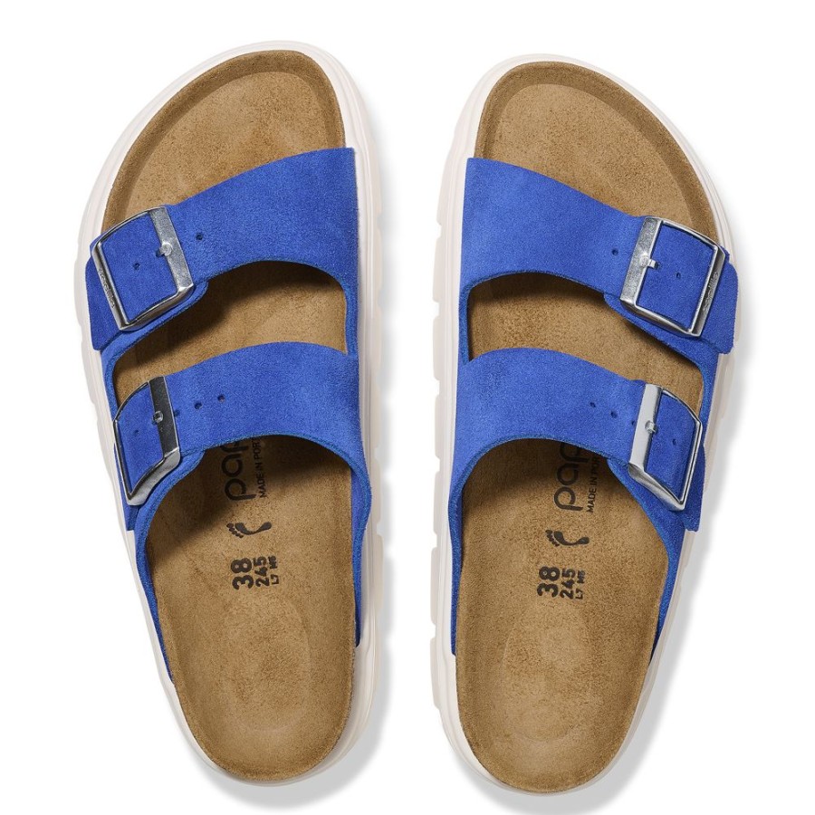 Birkenstock Arizona Chunky Ultra Blue Suede Narrow Width | Sandals