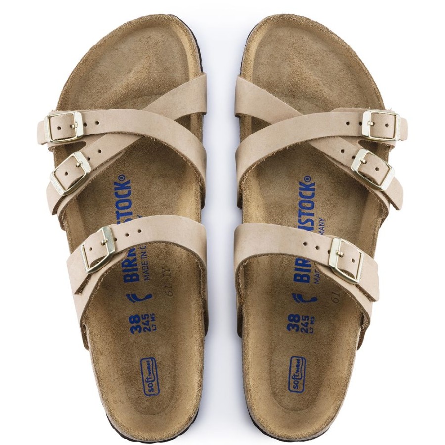 Birkenstock Franca Sandcastle Nubuck Leather Regular Width Soft Footbed | Sandals