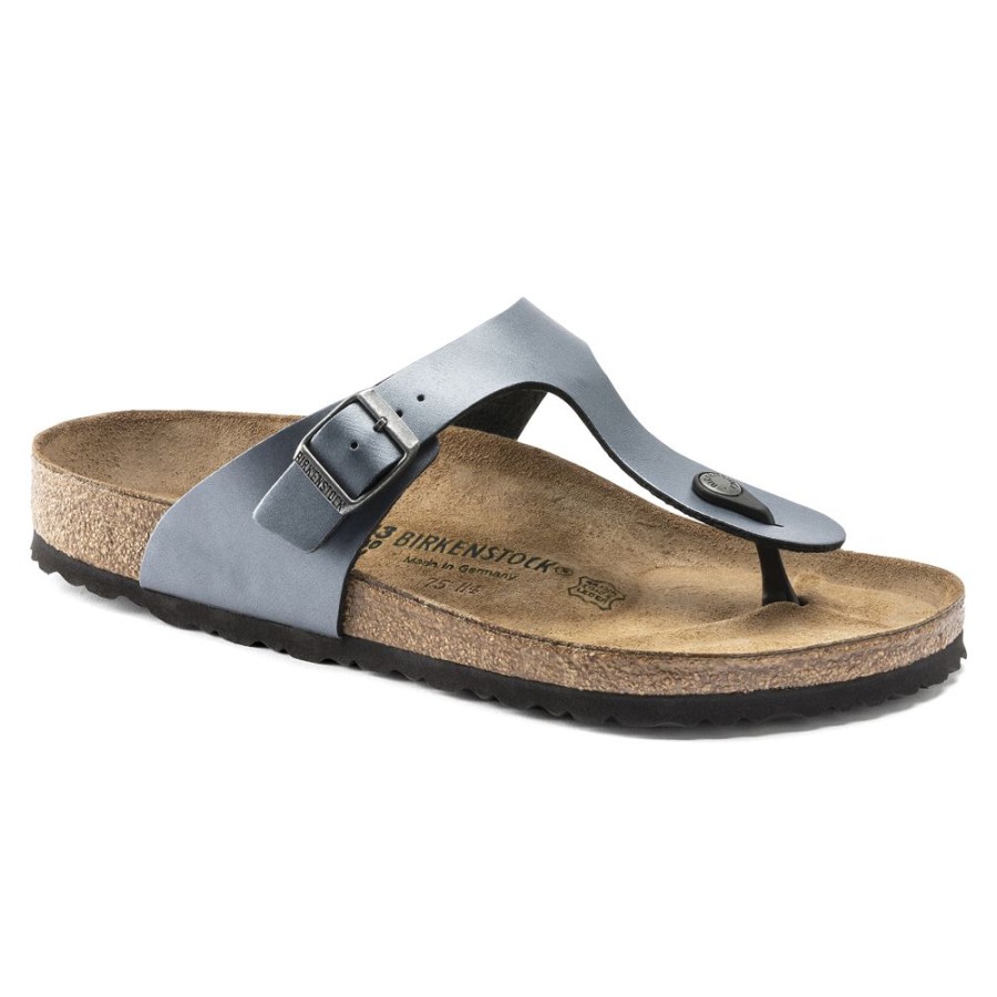 Birkenstock Gizeh Ice Pearl Onyx Birko-Flor Regular Width Hard Footbed | Sandals