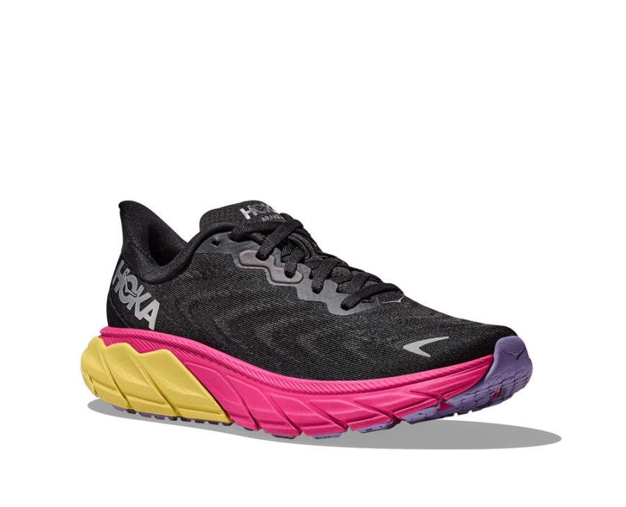 Hoka Arahi 6 Black Pink Yarrow Women'S | Athletic