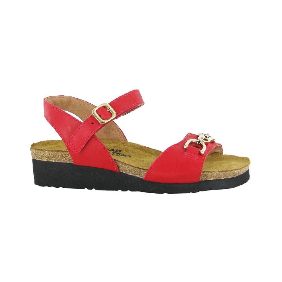 Naot Aubrey Kiss Red Leather | Sandals