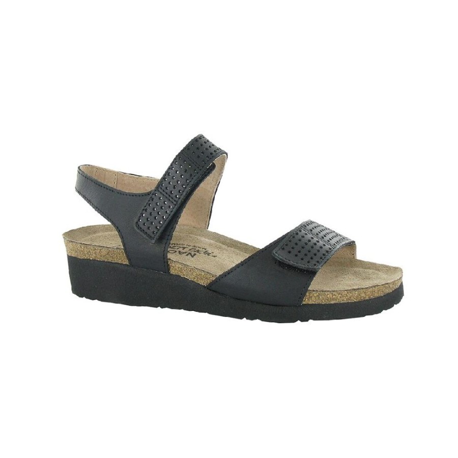 Naot Vivian Jet Black Leather | Sandals