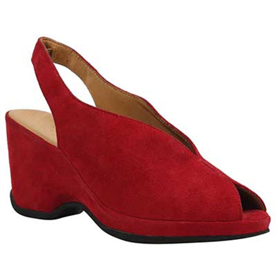 L'Amour des Pieds Odetta Bright Red Suede | Sandals