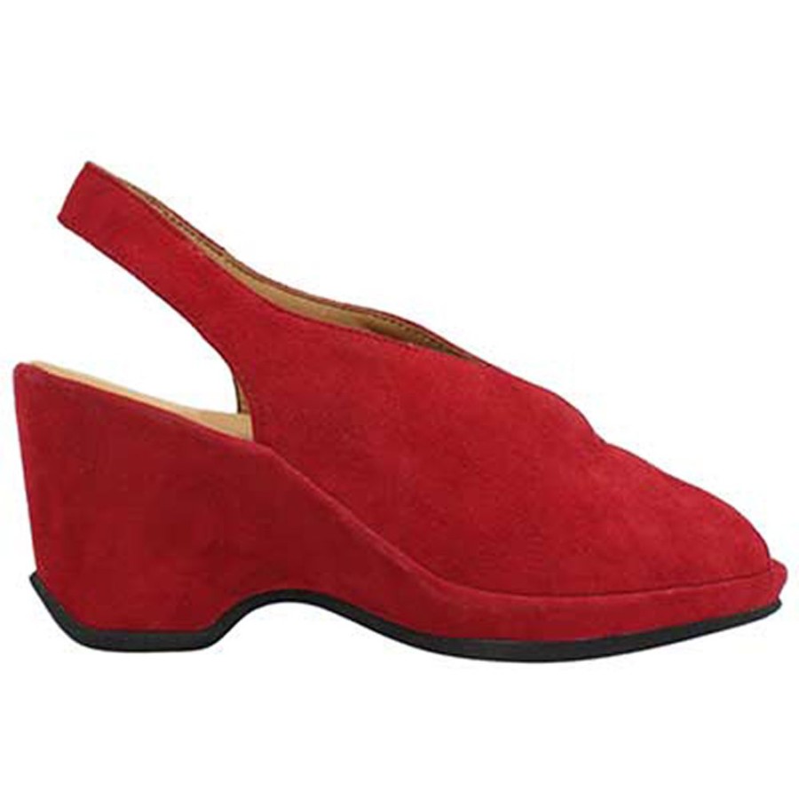 L'Amour des Pieds Odetta Bright Red Suede | Sandals