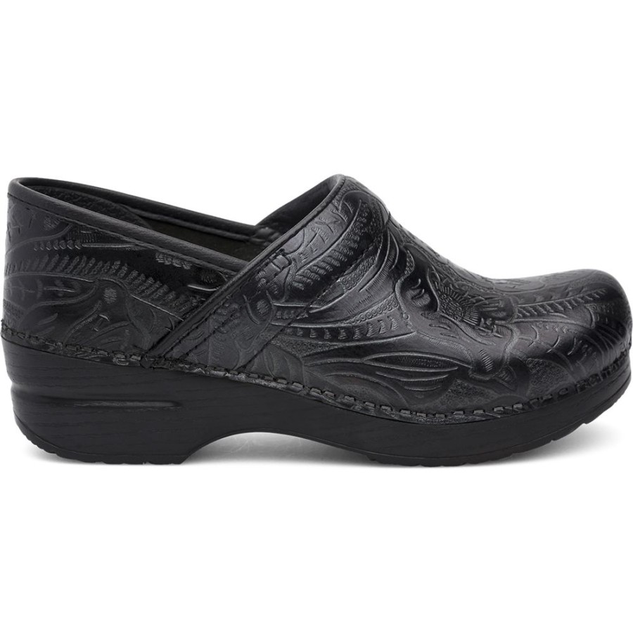 Dansko Professional Black Tooled Wide | Clogs